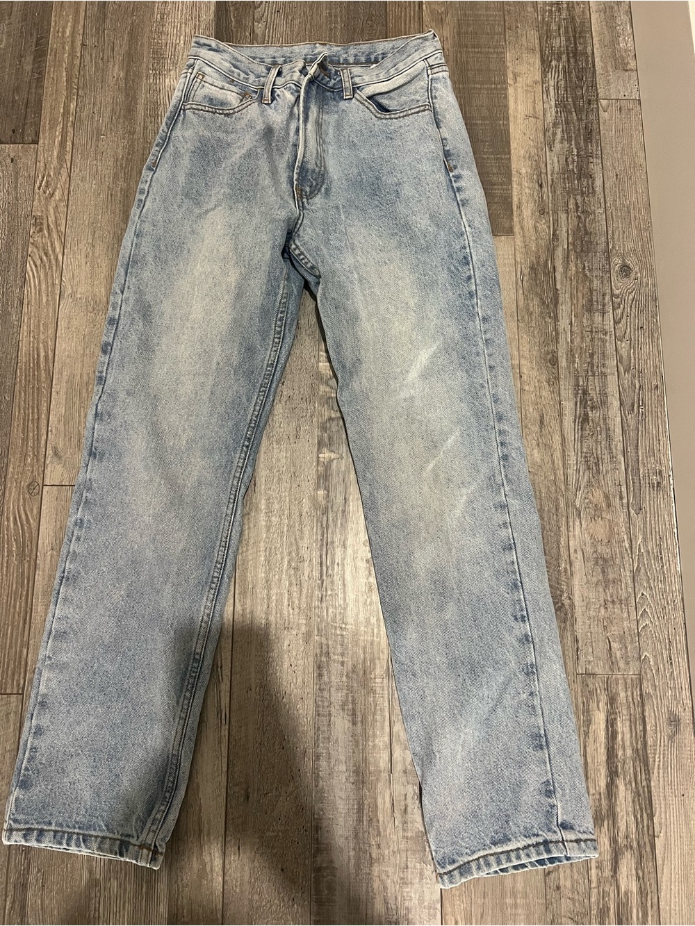 Brandy Melville Light Blue Washed Straight Jeans